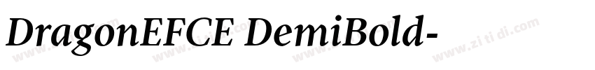 DragonEFCE DemiBold字体转换
